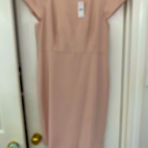 Dress, Ann Taylor, size 12, rose pink, shirtwaist.